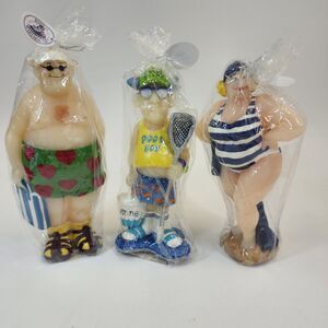 Boston Warehouse Candles Swimsuit Lady Man Boy Bathing Pool Swimmer NEW Vintage